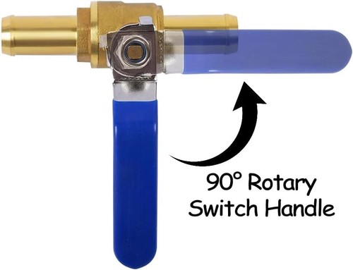 Brass 5/8 Inch Heater Control Valve Car Heater Air Conditioning Ball Valve - Foto 3 di 3