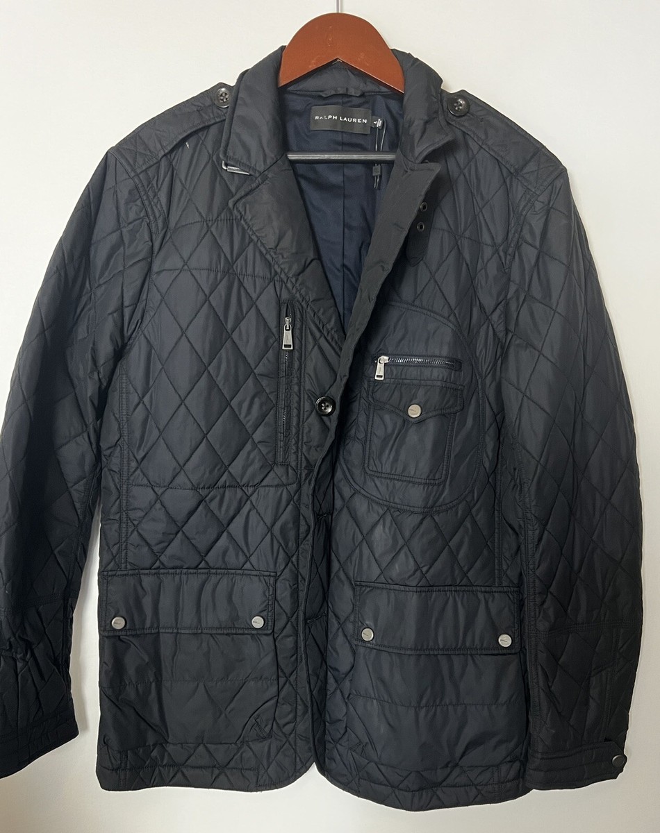 309 RALPH LAUREN BLACK LABEL Quilted Field Jacket Size L