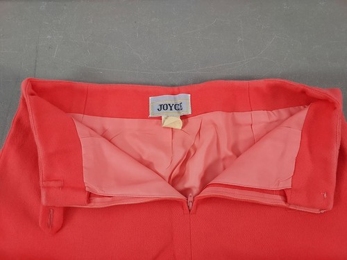 vintage Joyce 100% Wool Button Up Sweater Pink Size 40 + Skirt 19" Size 13-14 - Picture 8 of 10