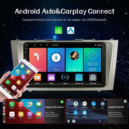 Radio estéreo para automóvil Toyota Camry 2007-2011 Android 13 Carplay GPS navegación + cámara - Imagen 2 de 13