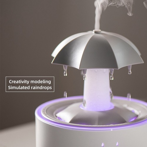 Humidifier for Bedroom, 7-Color Rotating Umbrella Diffuser with Rain Drop Effect - Picture 4 of 15