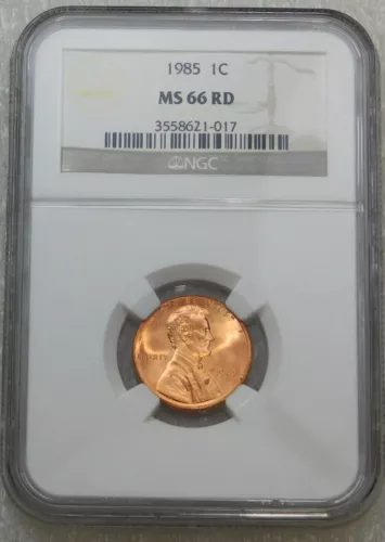 1985 P Lincoln Cent NGC MS66RD Brilliant Red Superb Luster #E38H