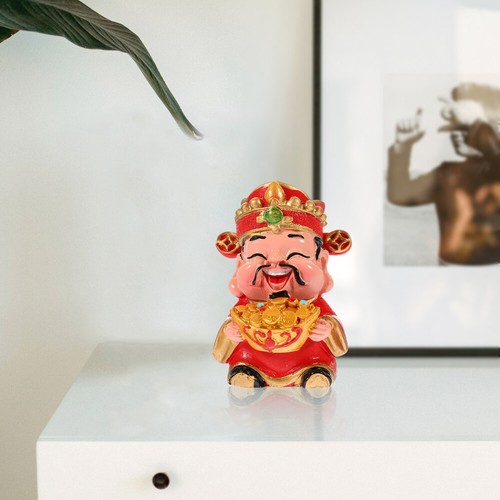 Chinese Style God of Wealth Figurine Fortune Décor Fortune Statue Desktop - Bild 6 von 12