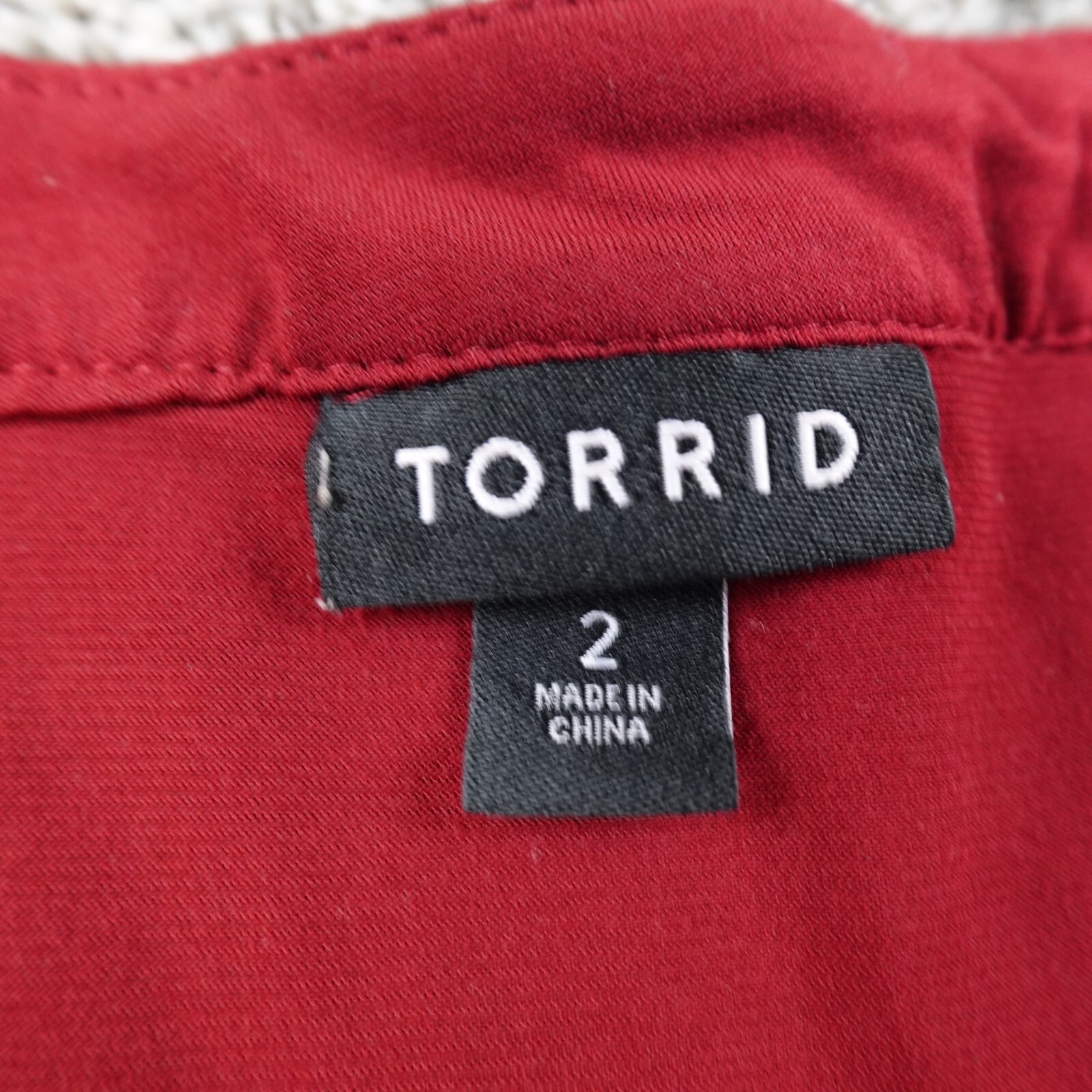 Torrid Shirt Women 2 XXL 2XL Red 3/4 Sleeve Prepp… - image 7