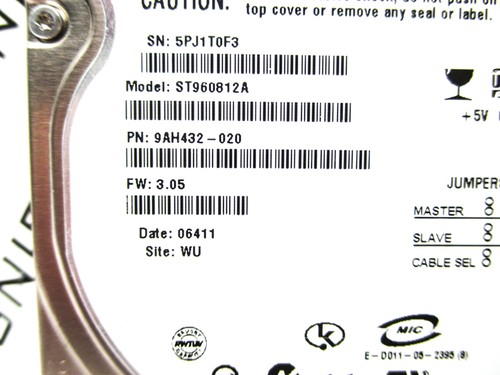 PCB - Seagate 60GB ST960812A 9AH432-020 (100385898 A) 3.05 WU Hard Drive - Picture 7 of 7