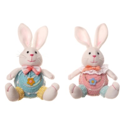 2PCS Spring Office Easter Rabbit Decorative Can Hangable Easter Rabbit Figurine