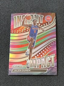 JALEN DUREN 2022-23 Panini PRIZM SILVER HOLO INSTANT IMPACT PISTONS Rookie 10 RC