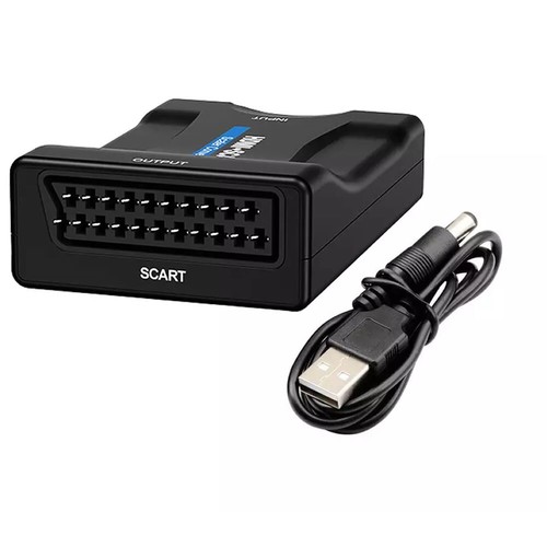 SCART to HDMI Converter Adapter 1080P Audio Video Upscale Converter HD TV DVD UK - Picture 2 of 10