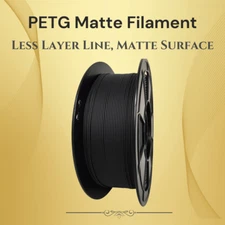 1KG PETG Filament Matte 1.75mm, 3D Printer Filament, Matte PETG Black,3D Printer