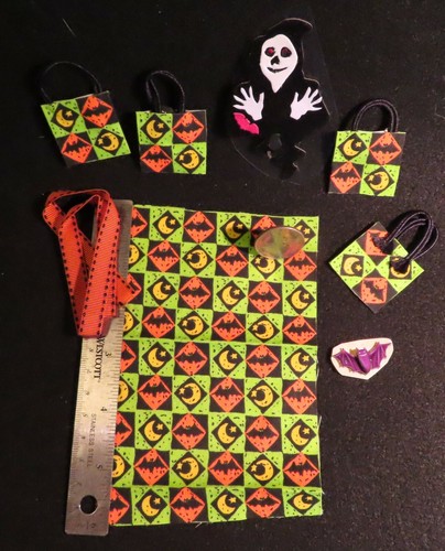 Halloween Mesa Tela Tratar Bolsas Ghoul Palo Fiesta Decoración COMO ESTÁ 1:12 Mini HN0151 - Imagen 3 de 3
