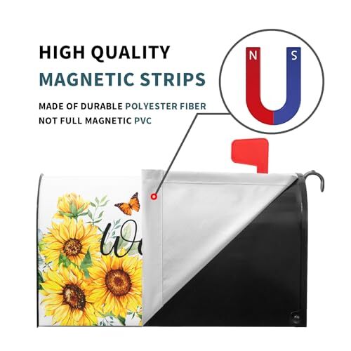 Spring Summer Welcome Mailbox Covers 18 X 21 inch Sunflower Mailbox Covers - Picture 4 of 7