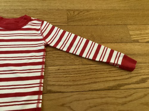 Hanna Andersson Boy 4 or 100 Red & White Stripe Snug Fit Long Sleeve PJ Set - Picture 6 of 23