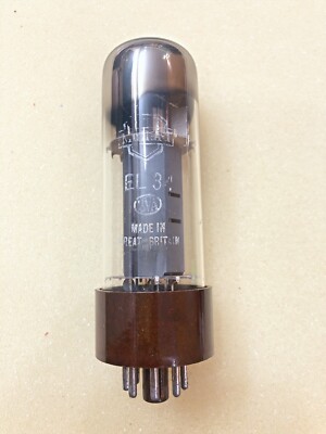 マリモ Mullard EL34 6CA7 xf1 Fat Brown Base Horseshoe Getter Nos Testing