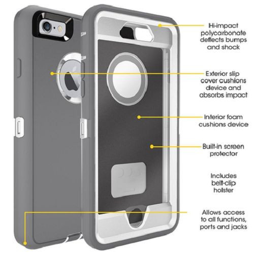 Heavy Duty Tough Case iPhone 6 6S Plus 5 5S 5C SE 4 4S iPod Touch 4 - Picture 6 of 18