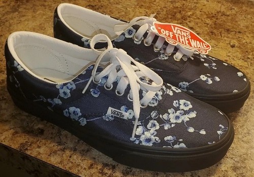 Vans Era Florales Estampado Total Azul Marino/Negro Mujer Talla 8.5-Hombres 7 Nuevo Sin Caja 🙂 - Imagen 4 de 24