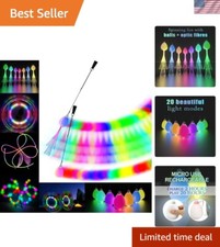 USB Rechargeable LED Poi Balls - 20 Stunning Bright Colors and Easy Spinning