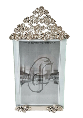 Cornice margherite in argento 925 stile Liberty portafoto Paoli Firenze 4911 - Imagen 6 de 6