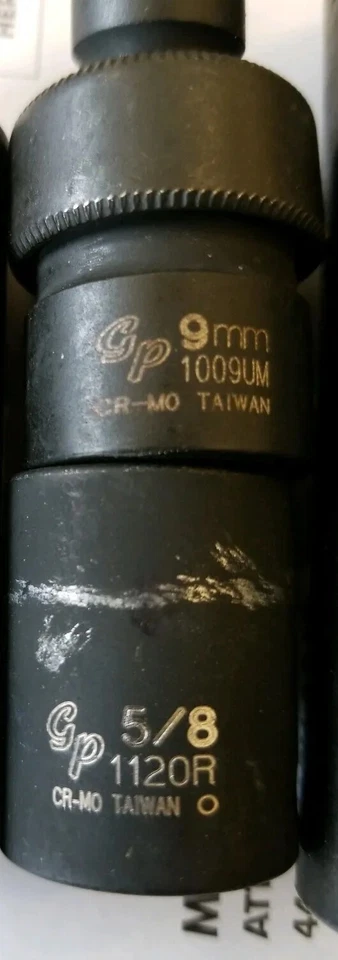 Grey Pneumatic 1120R 2132D 1009UM 3/8" & 1/2" drive 9mm 5/8 1" lot - Image 3 of 3