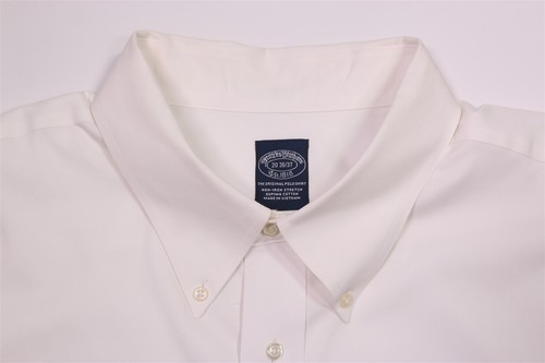 Brooks Brothers Blue Label Non-Iron Stretch White Dress Shirt Big 20-36/37 - 第 5/6 張圖片