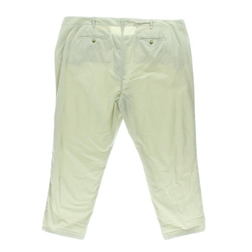 LRL LAUREN $95 NUEVOS Pantalones al tobillo Chinos Beige Pierna Recta Algodón Plus 16W L29 QCO - Imagen 3 de 5