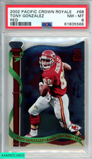 2002 PACIFIC CROWN ROYALE TONY GONZALEZ #68 RED 322 OF 525 CHIEFS PSA 8 NM-MT