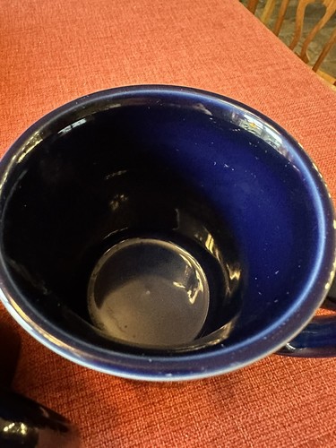 Fiesta Navy Cobalt Blue Square Shaped 12oz Coffee mugs (2) - Picture 4 of 7