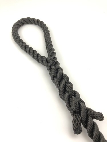 16mm Black Nylon Mooring Warp x 16 Metres, Galv Thimble & Soft Eye, Boats Yachts - Picture 3 of 4