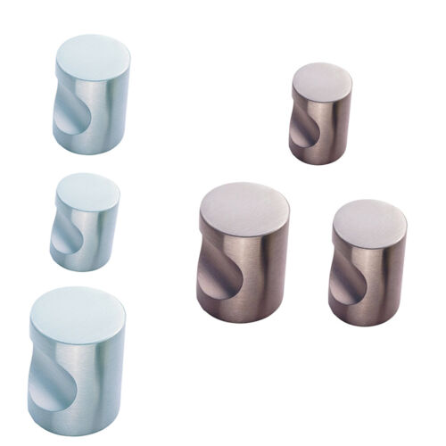 Stainless Steel CYLINDRICAL Cabinet Cupboard Kitchen Furniture Door Pull Knob - Picture 5 of 15