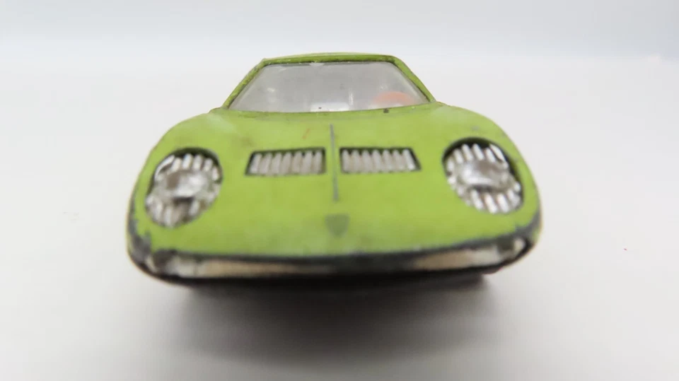 Vintage Playart Lamborghini Miura Lime Green Diecast Toy Car Hong Kong - Image 3 of 4