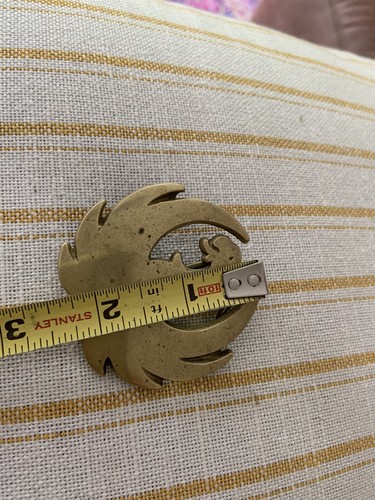 Fibbia vintage BBB Eagle/Pheonix 79 ottone Taiwan ROC - Foto 2 di 5