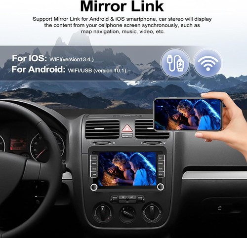 Für VW GOLF 5 6 Plus Touran Polo Caddy EOS 7" Android 12 Autoradio GPS + Kamera - Bild 15 von 22