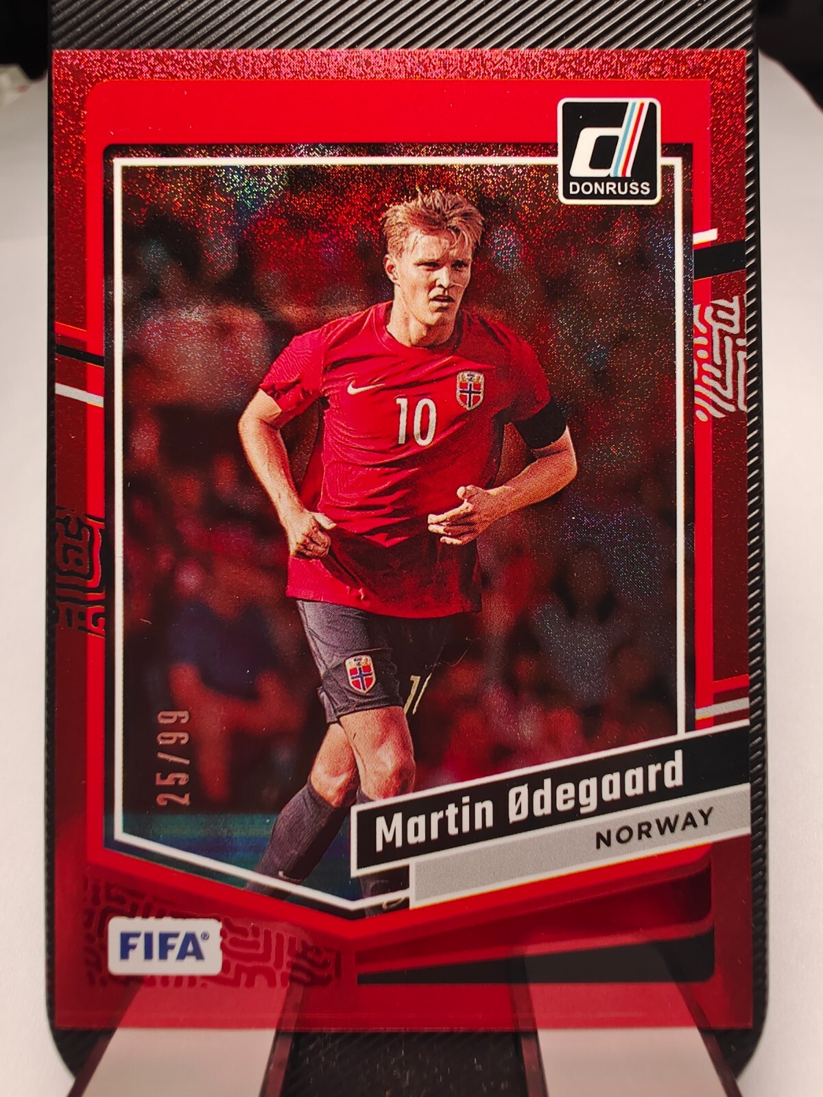 2023-24 Panini Donruss Soccer #42 Martin Odegaard, Norway RED 25/99
