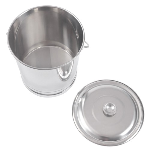 8L/14L Edelstahl Milcheimer Weineimer Eimer Öl Milch Behälter mit Deckel - Bild 32 von 36