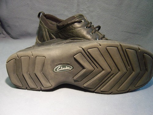 MEN'S SHOES CLARKS TRAVEL TREK OXFORDS BLACK LACE UP LEATHER SIZE 13 N - Picture 6 of 8