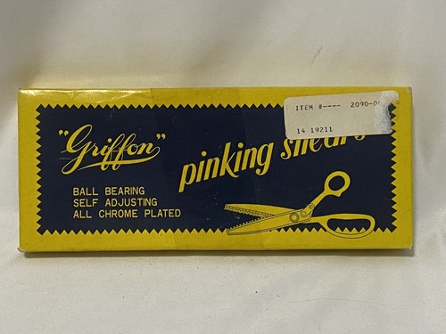 Vintage Griffon Pinking Schere Modell "A" 8 Zoll in Original Box Chome Plated - Bild 7 von 7