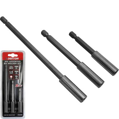 3tlg Magnet Bithalter Set Bohrschrauber 1/4'' Sechskantantrieb für Schraubenbit DT65908