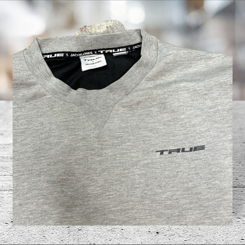 TRUE x JACK JONES True Quill Sweatshirt Gray Black Gym Trainers Mens Size Large - Picture 5 of 10