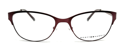 AUTHENTIC & NEW - SCOTT HARRIS SH-440 C2 53/17/135 - RED - EYEGLASSES & CASE - Picture 1 of 3