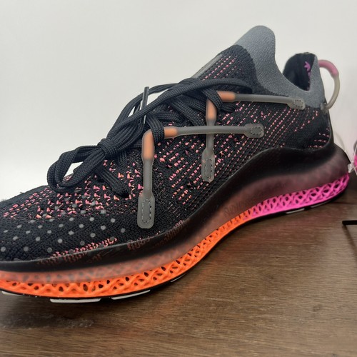 Adidas 4D FUSIO Primeknit Black Grey Orange Pink FZ2414 Men’s Size 7 / Womens 8 - Picture 4 of 8