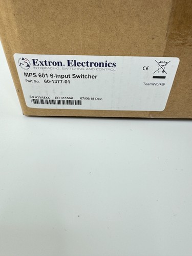 Extron MPS 601 6-Input Switcher 60-1377-01 *NEW OPEN BOX* - Picture 2 of 5