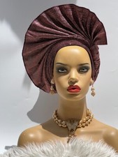 Aso-Oke African Headtie Auto Gele, Headgear.