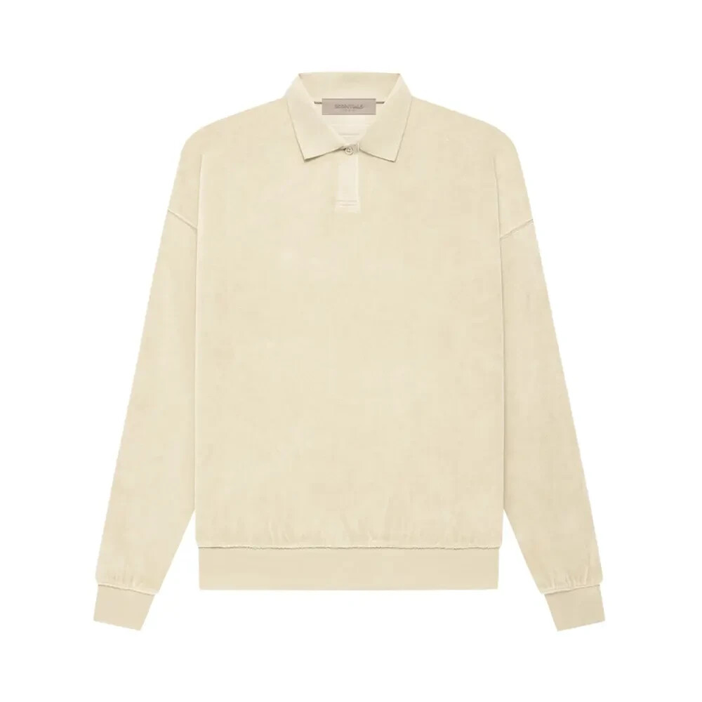 Женское велюровое поло Fear of God Essentials с длинным рукавом (192SU225120FW), размер XXS-XL