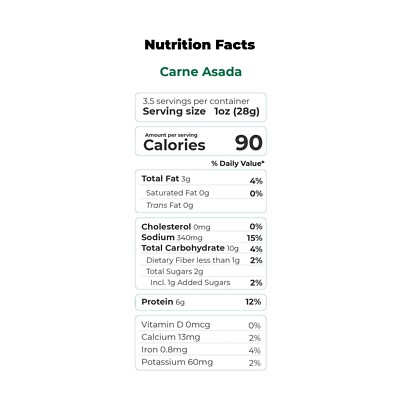 Unisoy Plant-Based Jerky CARNE ASADA 3.5 oz 2 Bags --06--