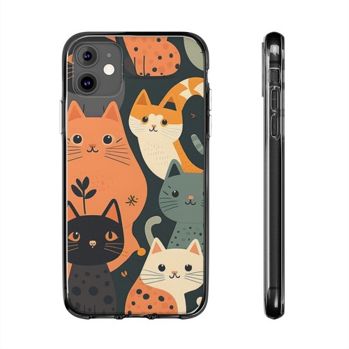 Clear Silicone Phone Case , Cute , Cartton , Cat , Cats , Cat pattern - Imagen 17 de 21
