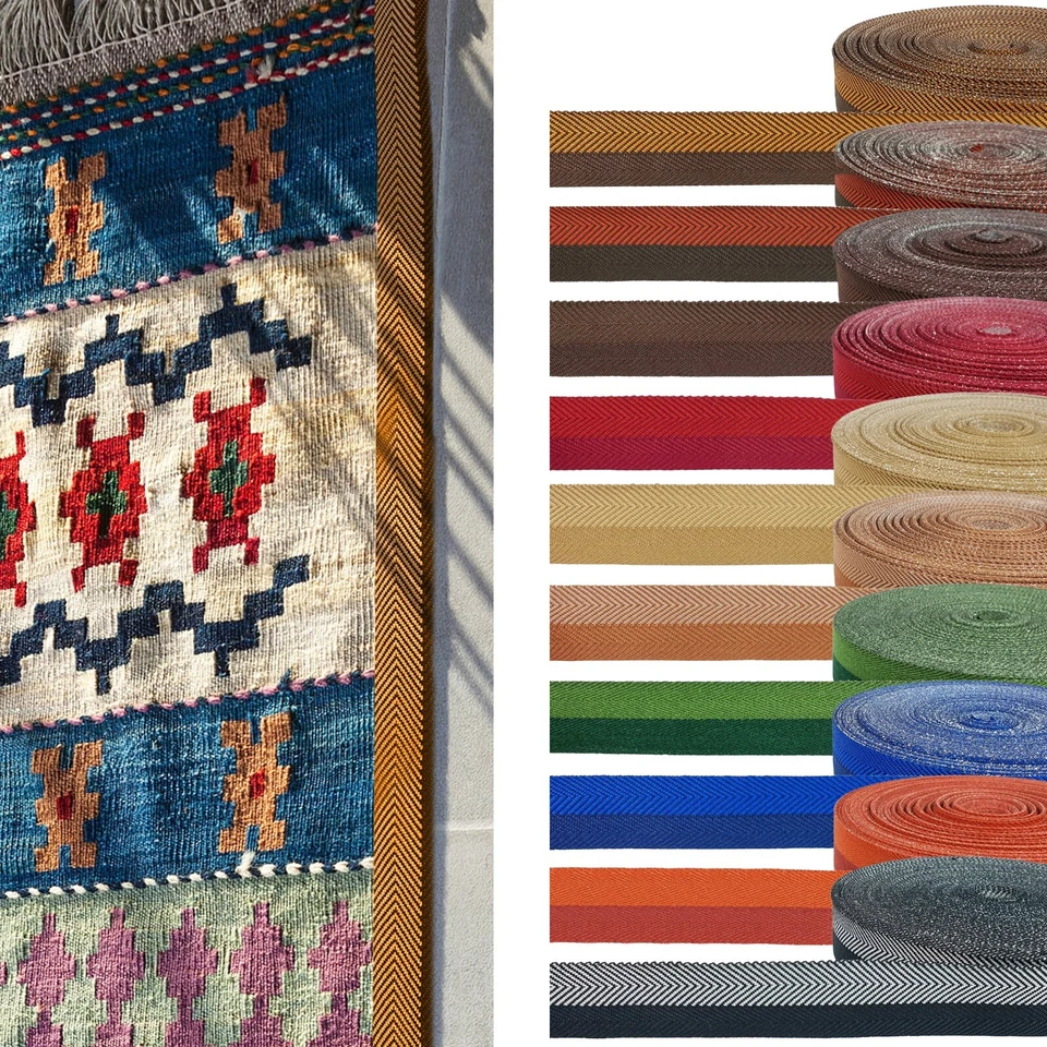 DECOMEISTER Abschlussband Selbstklebend Teppicheinfassband Einfassband Saumband Aufbügeln