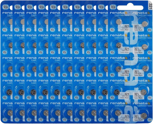 Renata 321 SR616SW Batteries - 1.55V Silver Oxide 321 Watch Battery (100 Count) - Picture 10 of 12