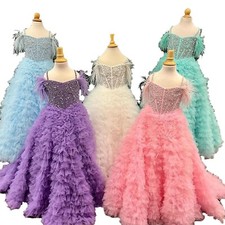 Young Junior Teens Miss Girl Pageant Dress Birthday Formal Party Gown