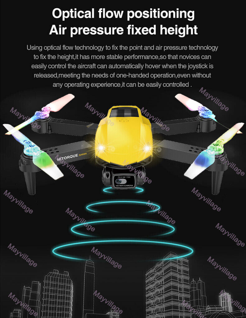 2023 New RC Drone With 4K HD Dual Camera WiFi FPV Foldable Quadcopter +4 Battery - Picture 17 of 18