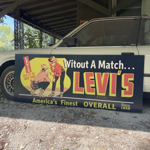 4ft Levi’s Overalls Vintage Style Repop Sign