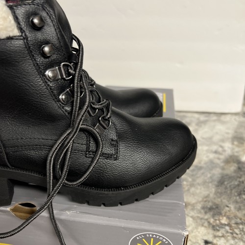 Khombu Womens Langley Black Ankle Mid-Calf Boots Shoes 7 Medium Black - Picture 12 of 16